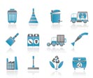 Cleaning Industry and environment Icons - vector icon set