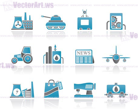 Business and industry icons - vector icon set