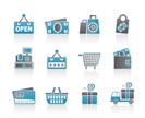 shopping and retail icons - vector icon set