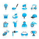 golf and sport icons - vector icon set