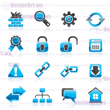 Internet and web site icons - vector icon set