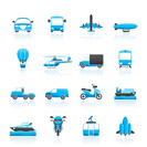 Transportation and travel icons - vector icon set