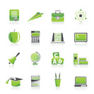 school and education icons - vector icon set