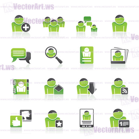 Social Media and Network icons - vector icon set