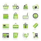 shopping and retail icons - vector icon set