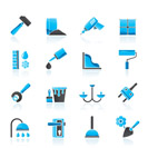 Construction and building equipment Icons - vector icon set 1