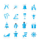 Christmas and new year icons - vector icon set