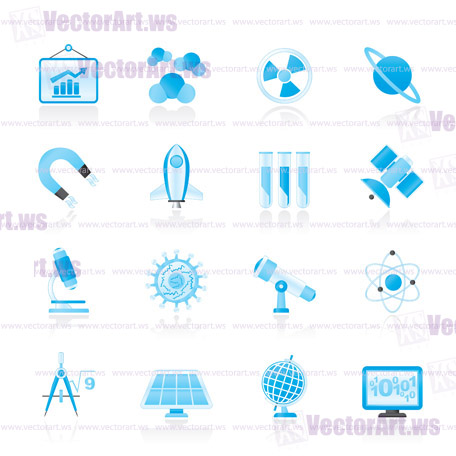 science, research and education Icons - Vector Icon set