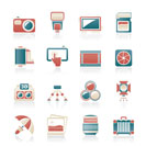 Photography equipment icons - vector icon set