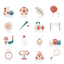 Sport equipment icons - vector icon set