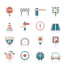 Road and Traffic Icons - vector icon set