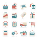 shopping and retail icons - vector icon set