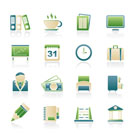 Business and office icons - vector icon set