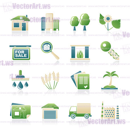 Real Estate and building icons - Vector Icon Set