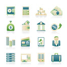 Bank and Finance Icons - Vector Icon Set