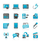 Communication and connection icons - vector icon set