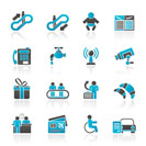 Airport, travel and transportation icons -  vector icon set 3