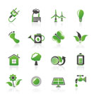 Green, Ecology and environment icons - vector icon set