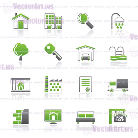 Real Estate Icons - Vector Icon Set