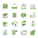 Bank, business and finance icons - vector icon set