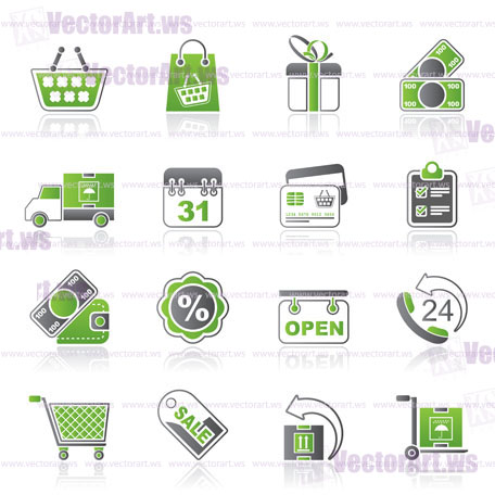 Online shop icons - vector icon set