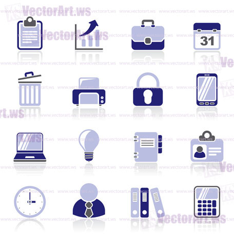 Business and office icons - vector icon set