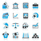 Business, finance and bank icons - vector icon set