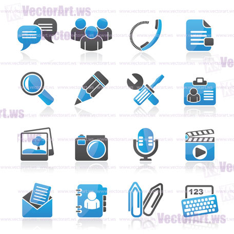 Chat Application and communication Icons - vector icon set