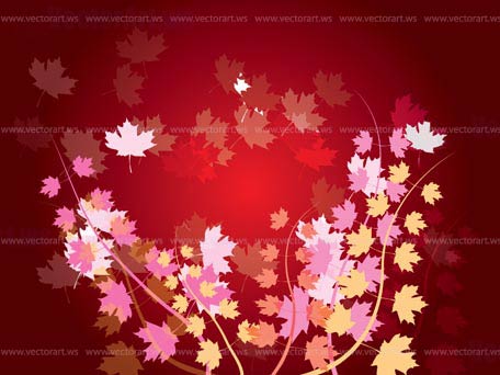 autumn leaves - nature background - vector illustration
