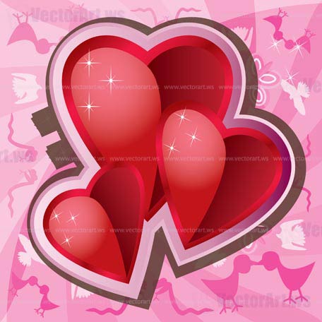 Valentine Love Background - vector illustration