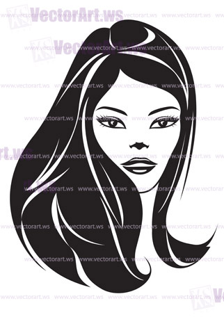 Fashion girl with a new hairstyle - vector illustration