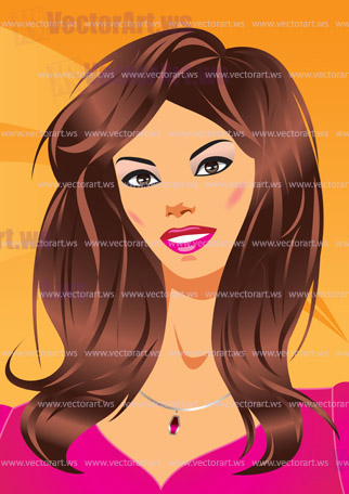Fashion woman with a new hairstyle - vector illustration