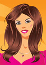 Fashion woman with a new hairstyle - vector illustration