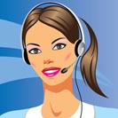 beautiful young woman with headphones - vector illustration