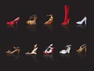 shoe and boot illustration and icons - vector icon set