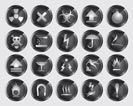danger signs and icons - vector icon set
