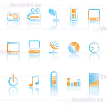 mobile phone icons-vector icon set