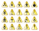 danger and industry icons - vector icon set