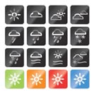 Weather and nature icons - vector icon set