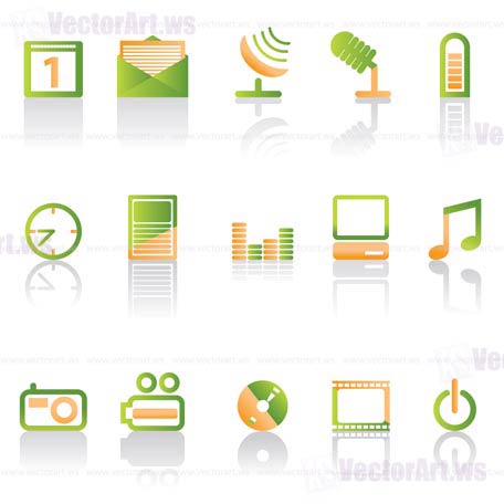 phone icons performance - vector illustration