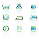 Laundry Care and fabric Symbols and icons - vector icon set
