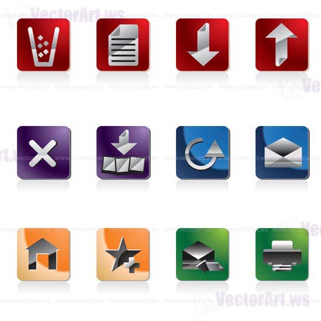 Web site and computer Icons - vector icon set