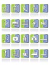 Hotel and Motel  Icons - vector icon set