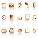 mobile phone icon performance - vector icon set