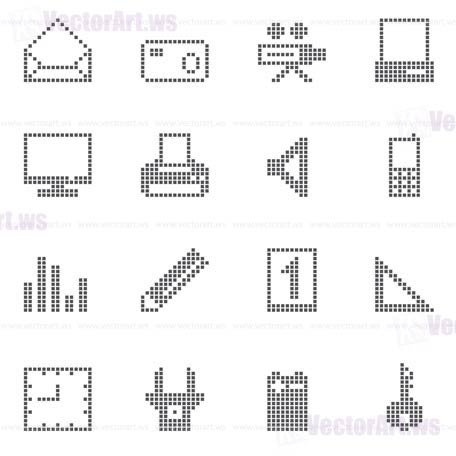 square office and home icon - vector illustration