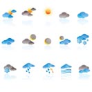 Weather icon set - vector illustration