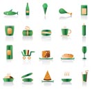 Shop and Foods Icons - Vector Icon Set