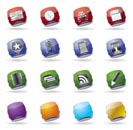 internet glass vector icon set