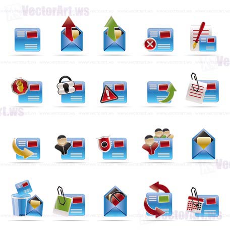 Mail Vector and Letter  -Vector Icon Set 2